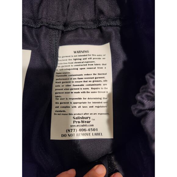 Salisbury Pro-Wear Arc Flash Pants XL‎ 12 CAL/CM² NFPA 70E Flame Resistant PPE15 - Picture 6 of 6